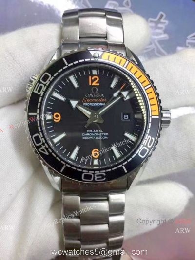 Low Prcie Omega Watch Replica Seamaster with Black Orange Bezel watches