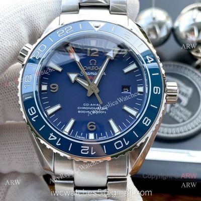 Replica Omega Planet Ocean GMT Watches Blue Ceramic Bezel SWISS GRADE CASE watches