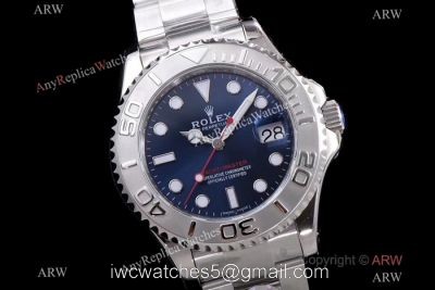 Swiss Replica Rolex Yacht-master 116655 Blue Face Red Hand 37mm/40mm Watch AR Factory watches