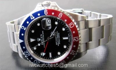 REPLICA ROLEX GMT-MASTER II Red &038; Blue Bezel PEPSI SS WATCH watches