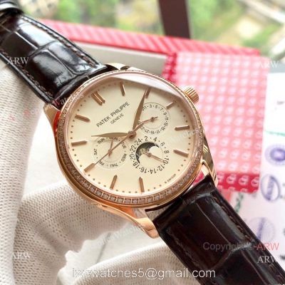 Swiss Clone Patek Philippe Geneve Complications Watch 40mm Rose Gold Case watches