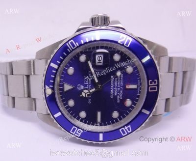 Classic Model Rolex Stainless Steel Submariner Blue Dial mens Watch Replica watches
