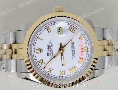Low Price Rolex Datejust Gold White Face Jubilee Replica watch watches
