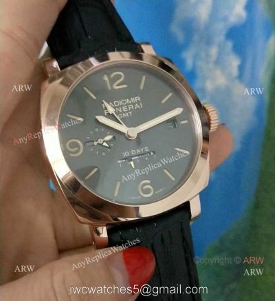 Radiomir Panerai 1940 10 Days GMT Automatic Replica Watch Rose Gold Pam625 watches