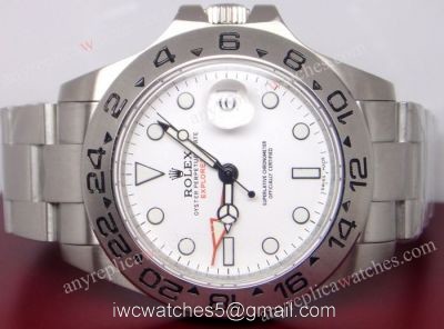 NEW UPGRADED Top Qualty Rolex Explorer II Watch 42mm SS White Face SWISS CASE watches