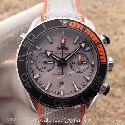 (OM)Swiss Replica Omega Seamaster 600m 9900 Watch SS Gray Gummy Strap watches