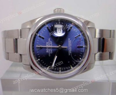 Rolex SS Oyster Blue Datejust Rolex Replica watch watches