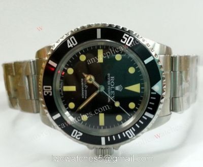 Vintage Submariner Replica Wrist Stainless steel Black Dial Mens Size watches