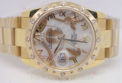 Yellow Gold Rolex Replica Watch Goldust Dream Diamond Watch watches