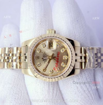 All Gold Rolex Datejust Ladies watch / Jubilee Band / Gold diamond watches