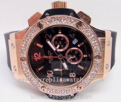 Hublot Big Bang Rose Gold Case w/ Diamond Bezel Hublot Geneve watches