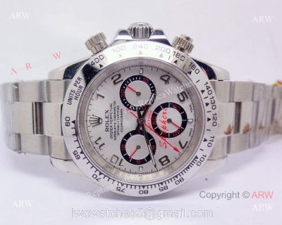 Rolex Daytona Silver w/black Subdial Replica Watch watches