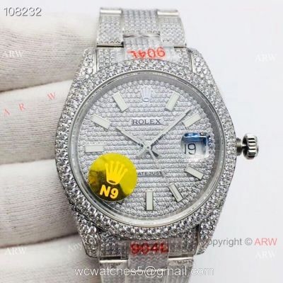 Rolex Datejust 41 SS Iced Out Watch Best AAA Replica Watches China watches