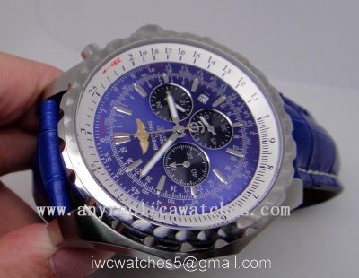 Copy Breitling Bentley Blue Chronograph Blue Leather watch watches