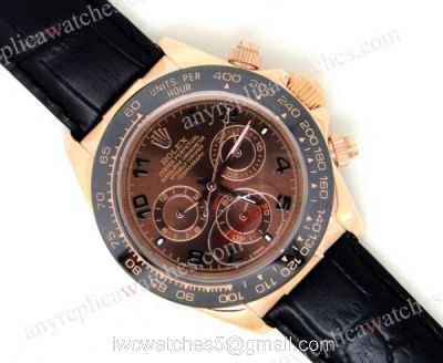 Replica Rolex Daytona Watch Rose Gold Case / Chocolate Dial / Black Ceramic Bezel watches