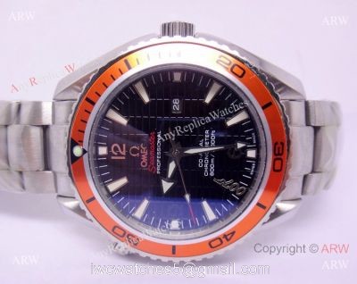 Replica Omega Watches Seamaster Planet Ocean 007 Watch with Orange Bezel watches