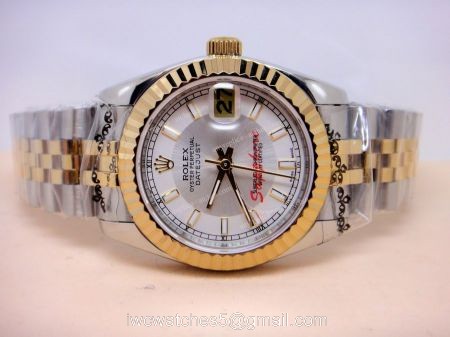Rolex Datejust Watch 2-Tone Jubilee Silver Face Medium 31mm watches