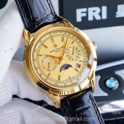 Swiss Patek Philippe Geneve Complications Moonphase Watches Gold Dial watches