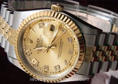 Rolex Datejust Replica: 2-Tone Gold Arabic Mens Watch watches