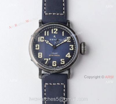 Zenith Pilot Type 20 Extra Special Price List Blue Dial Blue Leather Strap Replica Watch watches