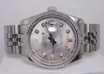 Rolex SS Jubilee Silver Diamond Men Datejust Watch watches