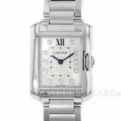 Cartier Tank Anglaise Diamond Dial Stainless Steel Replica Watch watches
