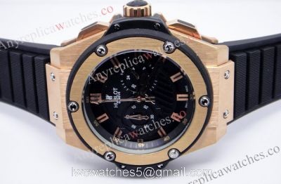 Hublot KING POWER Replica Watch 48mm Rose Gold and Black Rubber watches