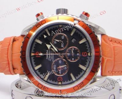 Omega Seamaster Co-Axial Omega Planet Ocean Replica Orange Chronograph Watch watches