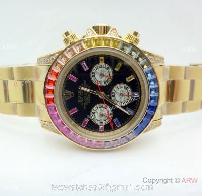 Rolex Rainbow Replica Watch 40mm Yellow Gold Automatic Movement watches