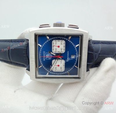 Best Tag Heuer Monaco Calibre 12 Replica Watch Blue Chronograph Dial watches