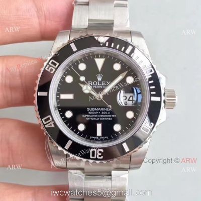Upgraded Noob Factory 3135 Replica Submariner Watch SS Black Dial watches