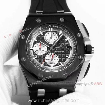 Solid Black AP Royal Oak Offshore 44mm Mens watch Audemars Piguet Knock off Wholesale watches