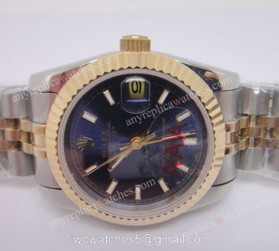 Rolex Datejust Replica Watch 2-Tone Jubilee Blue Dial watches