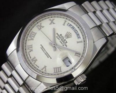 Rolex Daydate II Large size Roman Face Smooth Bezel Copy Watch A+ watches