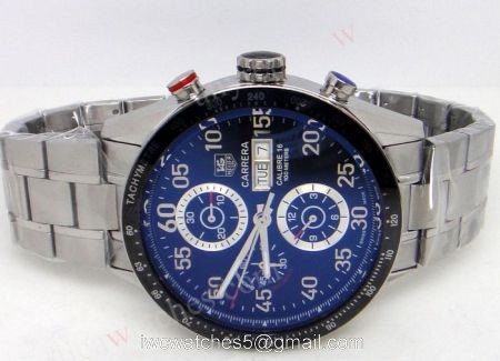 Tag Heuer Carrera Calibre 16 Day-Date SS Black Replica Watch 43mm watches