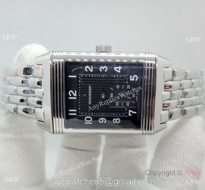 New Copy Jaeger-LeCoultre Reverso Duoface Automatic watch SS Black Dial watches