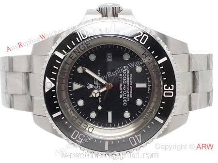 Clone Swiss 2836 Rolex Deepsea Challenge For Sale 51mm SS Black watches