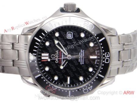 Omega Seamaster 300 Replica 007 50th Anniversary Watch Black Ceramic Bezel watches