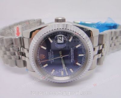 SS Jubilee Rolex Datejust Watch Blue Face Mens Watch watches