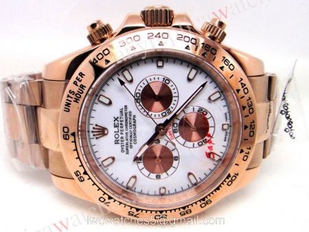 Rolex Daytona Rose Gold Watch White Face 40mm Replica Watches On Sale watches