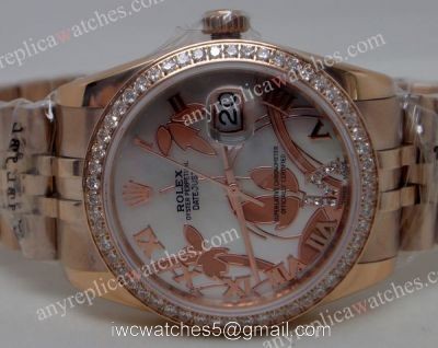 ROLEX DATEJUST SPECIAL EDITION ROSE GOLD WATCH WHITE MOP watches