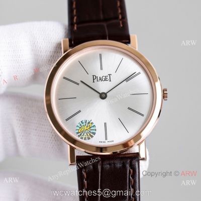 AAA Grade Swiss Replica Piaget Altiplano Watch Rose Gold Silver Dial watches