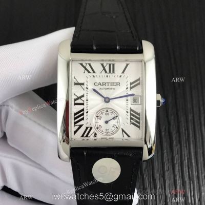 Swiss Grade Replica Cartier Tank Stainless Steel Watch 34mm watches