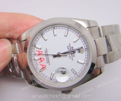 Rolex Oyster Band Silver Face Datejust Replica Watch watches
