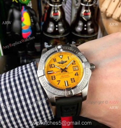 Fake Breitling Avenger II Seawolf Yellow Dial Watch For Sale watches