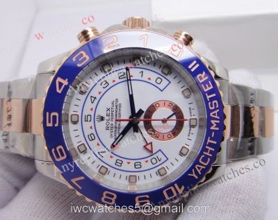 2-Tone Rose Gold Rolex Yacht-Master II Watch Blue Ceramic w/ Countdown Function watches
