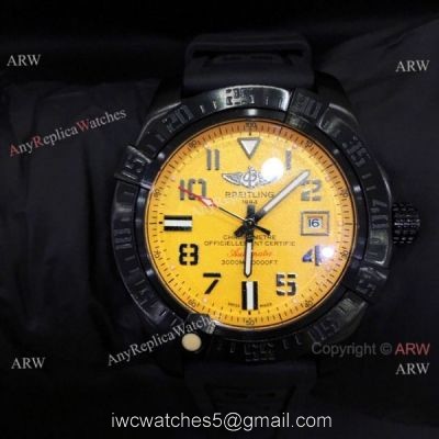 Super Clone Breitling Avenger II Seawolf Watch Yellow Dial with Arabic Markers watches