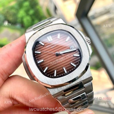 Stainless Steel Brown Dial Patek Philippe Nautilus Copy Watches 40mm watches