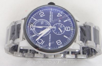 MONTBLANC FLYBACK REPLICA BLACK CHRONOGRAPH STEEL BLACK WATCH watches