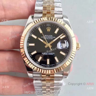 (EW) Copy Rolex Datejust II 2-Tone Jubilee Black Face watch ETA 3255 watches